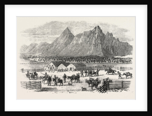 Sketches in British Columbia: Scene at the Fountain Near Parsonville, Fraser River, 1864 by Anonymous