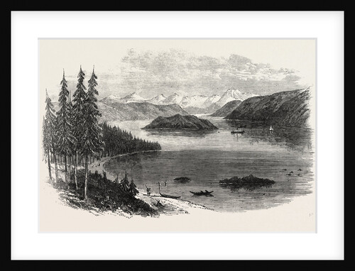 Sketches from British Columbia: Harrison Lake, with the Cascade Mountains in the Distance, 1864 by Anonymous