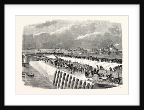 The Queen's Visit to Jersey. Landing of Her Majesty at the Albert Pier, St. Helier. 1859 by Anonymous