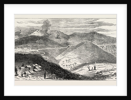 The Civil War in Spain: View of the Left-Hand Positions of the Carlist Lines: Sketched from the Battery of San Lorenzo, 1874 by Anonymous