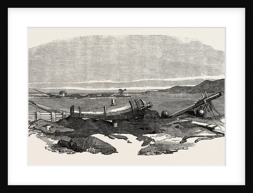 24-Pounder Brass Gun, and Remains of Turkish Frigate, at Sinope by Anonymous