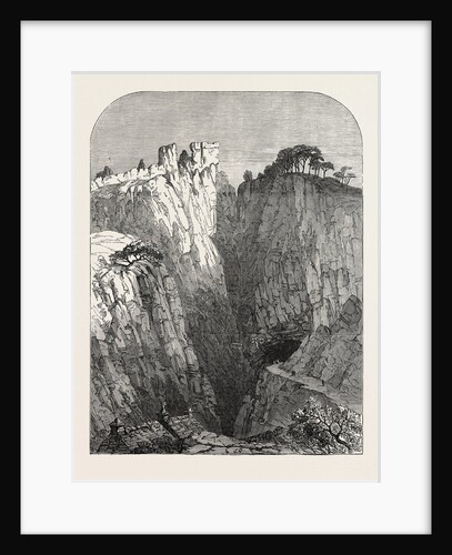 The Peak of Derbyshire: Peveril Castle, and Entrance to the Peak Cavern, 1854 by Anonymous