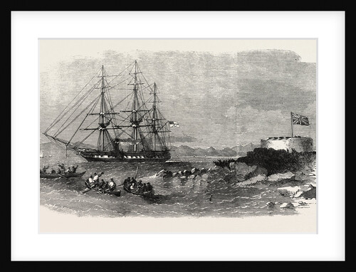 H.M.S. Euryalus, with Prince Alfred on Board, Entering Simon's Bay. 1860 by Anonymous