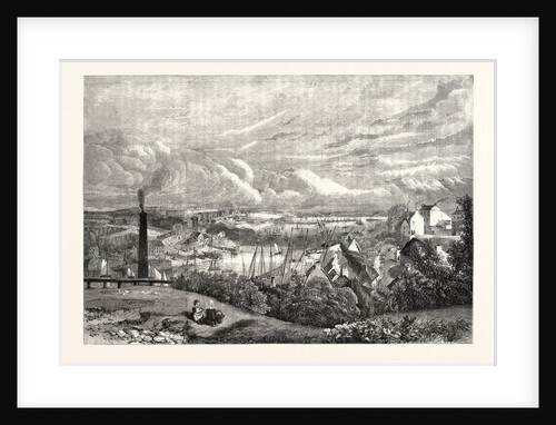 View of Milford Haven from Hakin. From a Painting by Mr Wehnart, 1860 by Anonymous