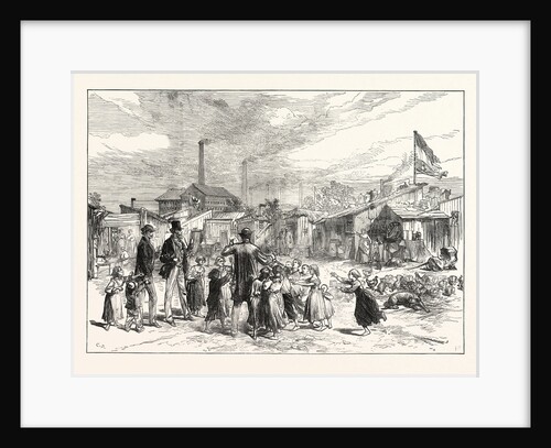 Sketches in Berlin: Squatters' Village in the Schlaechter-Weise, Germany, 1873 by Anonymous