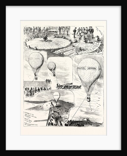 The Brighton Review: Preparing to Ascend in a Balloon to View the Battle, UK, 1883 by Anonymous