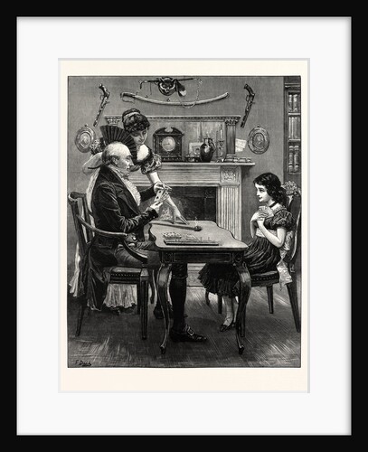 A Game at Cribbage, 1883 by Anonymous