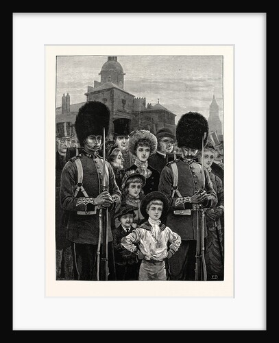 The Queen's Birthday: A Sketch on the Horse Guards Parade, UK, 1883 by Anonymous