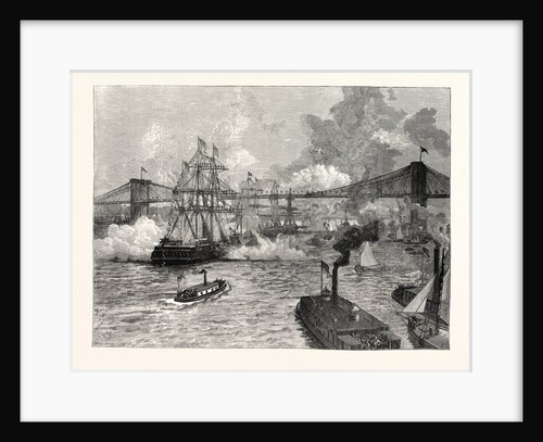 Opening of the New York and Brooklyn Suspension Bridge, United States of America, 1883 by Anonymous