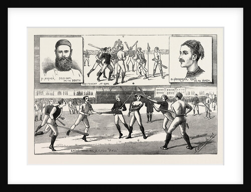 La Crosse Match, Played Last Saturday at Kennington Oval, by North of England against South, 1883 by Anonymous