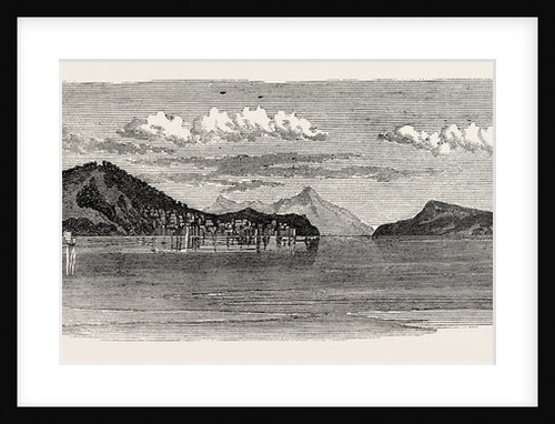 The Inland Sea of Japan: Island and Town of Osima, and Coast of Sikok, in the Harima Nada. 1868 by Anonymous