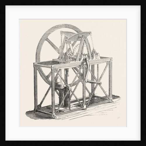 Well Engine. This is a Well-Engine Pump, Fixed in an Iron Frame, Intended to Raise Water to a Great Height. 1851 by Anonymous