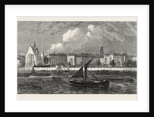 Visit of the Prince of Wales to the Middle Temple: General View of the Temple from the River, 1861 by Anonymous