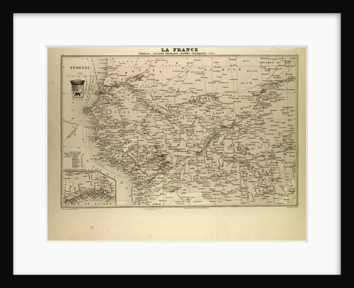 Map of Senegal Sudan and Guinea 1896 by Anonymous