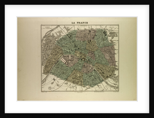 Map of Paris in by Anonymous