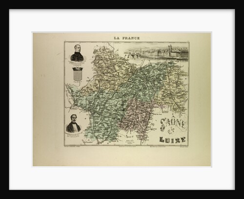 Map of Saône and Loire by Anonymous