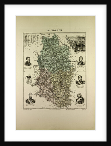 Map of Meuse by Anonymous