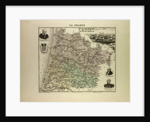 Map of Landes by Anonymous