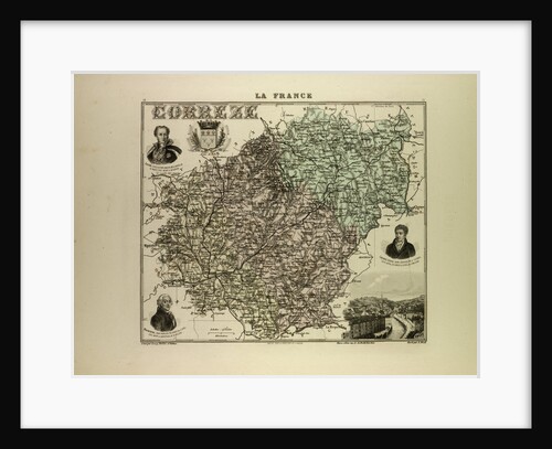 Map of Correze by Anonymous