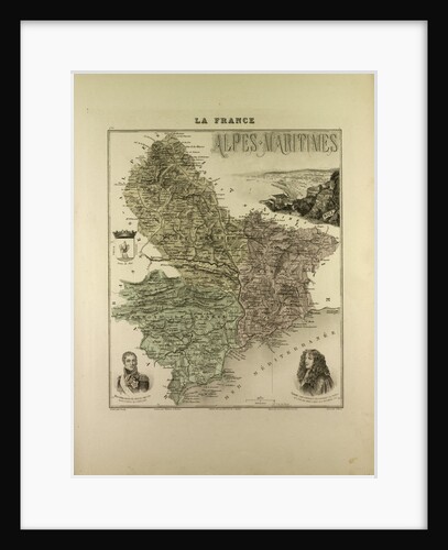 Map of Alpes Maritimes by Anonymous