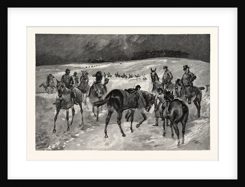 A Wintry Morning on Newmarket Heath: Inspecting the Thoroughbreds Whilst at Morning Exercise 1891 by Anonymous