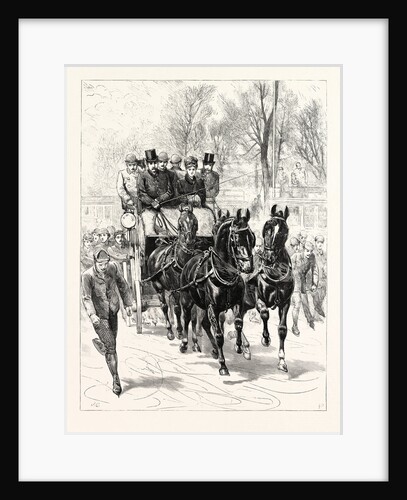The Frozen River at Oxford a Four in Hand on the Ice UK by Anonymous