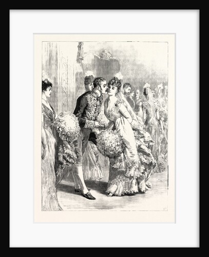 A Drawing-Room at Dublin Castle: The Lord Lieutenant Kissing a Débutante by Anonymous