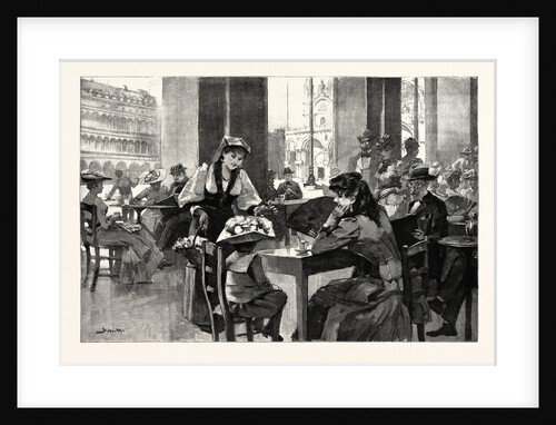 Afternoon in the Piazza San Marco Venice the Café Florian Italy by Anonymous