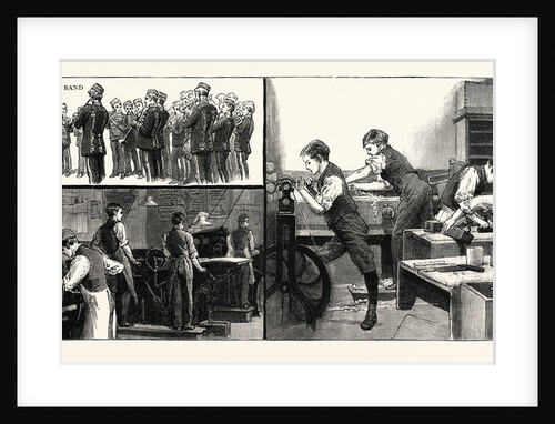 The Anniversary of the Little Boys' Homes at Farningham and Swanley the Home at Farningham: The Printing Office the Boys' Band, the Carpenters' Shop by Anonymous