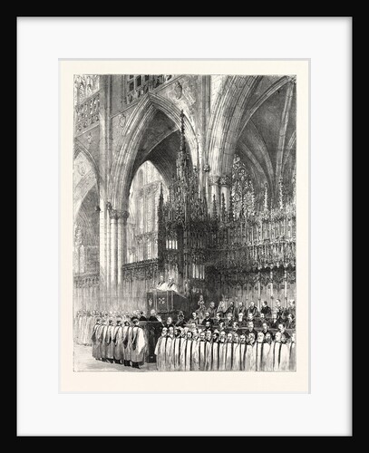 The Installation by the Dean and Chapter in York Minster: The Enthronisation of the New Archbishop of York UK by Anonymous