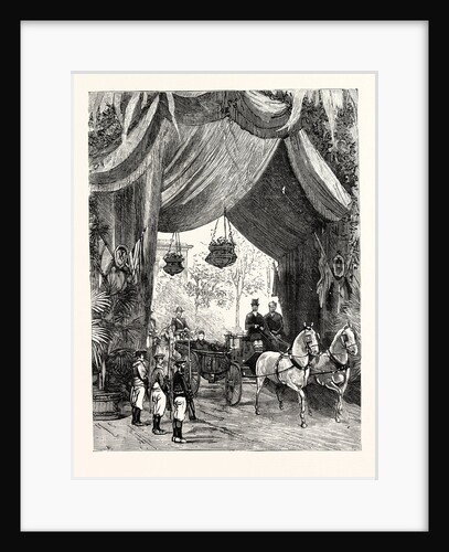 The Oueen's Arrival at Grasse: Her Majesty Driving Beneath a Triumphal Arch France by Anonymous