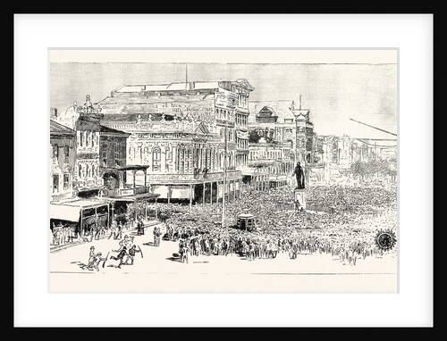 The Mass Meeting at the Statue of Henry Clay in Canal Street at which It Was Decided to Avenge Hennessy's Murder New Orleans by Anonymous