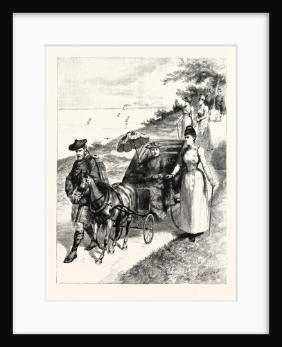 The Queen in Her Pony Carriage a Sketch at Osborne by Anonymous