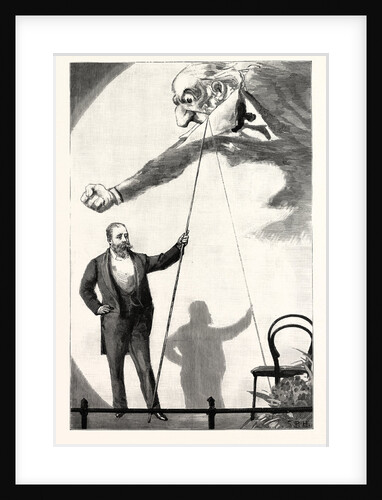 Mr. Harry Furniss Lecturing on the Humours of Parliament: The Lecturer and the G.O.M. Become a Little Mixed on the Screen by Anonymous