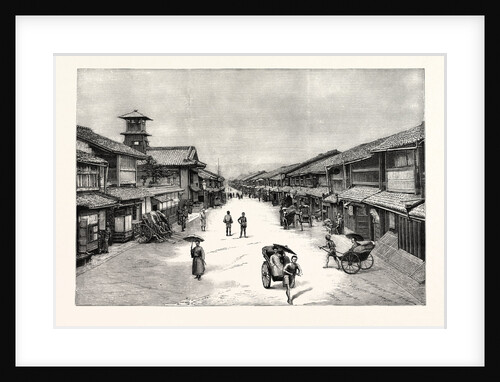 The Attack Upon the Czarevitch of Russia by a Japanese Policeman: The Main Street of Kyoto Where His Imperial Highness Was Staying Japan by Anonymous