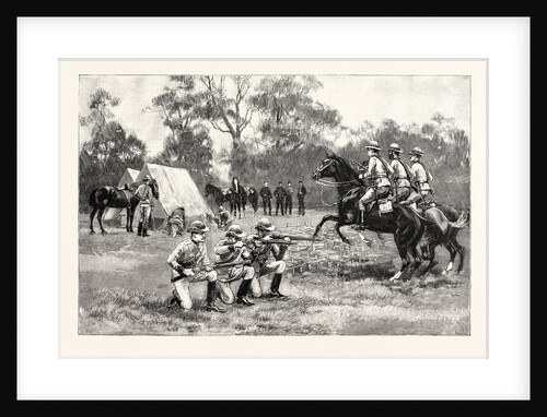 The Royal Military Tournament: The Victorian Rifles Practising at Windsor UK by Anonymous