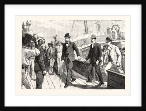 Lord Randolph Churchill's First Step on African Soil: Landing at Table Bay from the Steam Tug Tiger by Anonymous