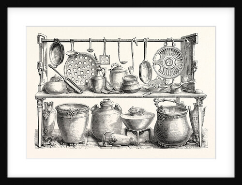 Cooking Utensils from Pompeii in the Museum at Naples. by Anonymous