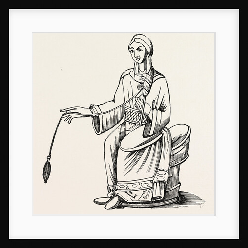 Woman Spinning. by Anonymous