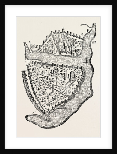 Bird's-Eye View of Christian Constantinople Istanbul by Anonymous