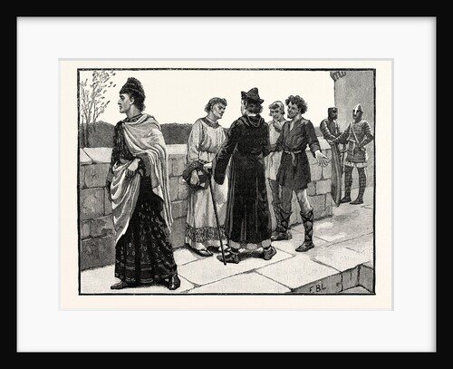 English Costumes in the Time of Henry II Noble Churchman Yeoman Peasants Soldiers by Anonymous