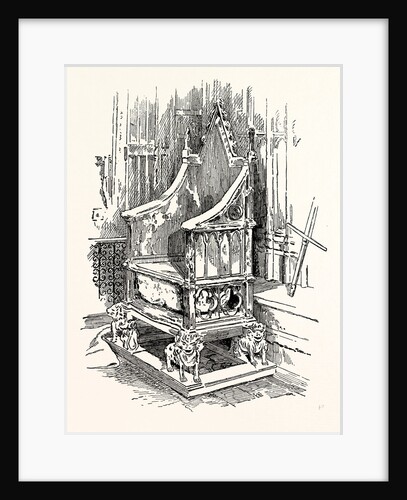 The Coronation Chair and Stone of Destiny Westminster Abbey by Anonymous