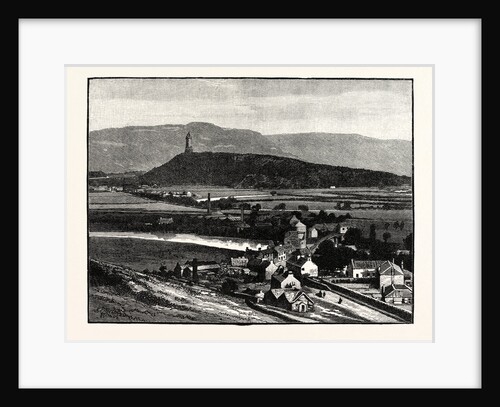 The Abbey Craig and Wallace Monument Near Stirling with the Ochil Hills. by Anonymous