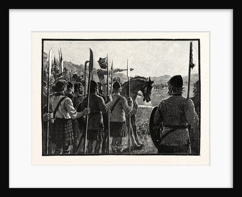 Bannockburn: Bruce Reviewing His Troops Before the Battle by Anonymous