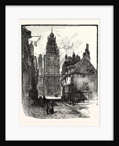 View in Calais: Rue De La Citadelle Showing the Belfry by Anonymous