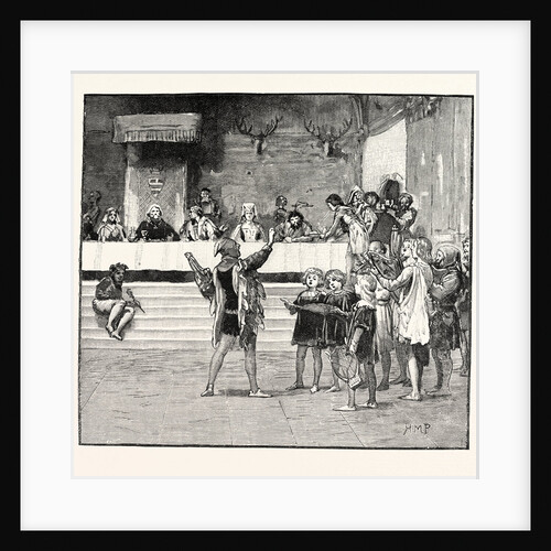 Minstrels at a Banquet in the Fourteenth Century by Anonymous