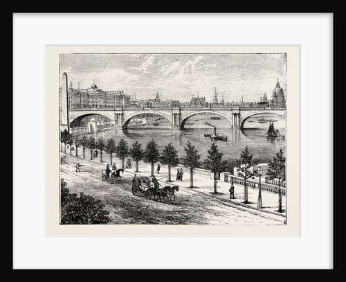 The Thames Embankment and Waterloo Bridge 1895 by Anonymous