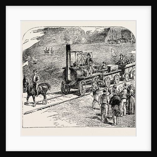 The First Train on the Stockton and Darlington Railway. by Anonymous