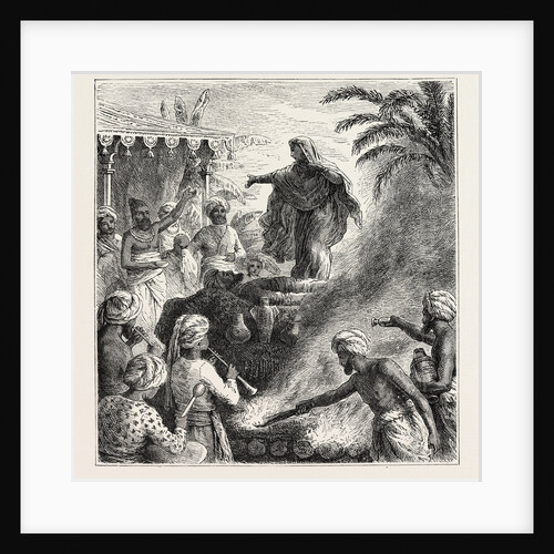 Hindoo Rite of Suttee. The Widow Burnt with Her Husband's Corpse. by Anonymous