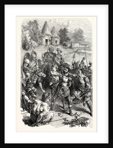 Roman Centurion Captured by British Warriors by Anonymous